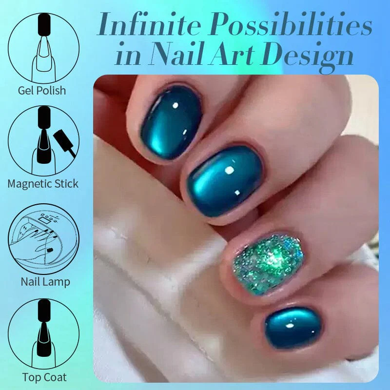 Glass Cat Magnetic Gel MY83 Sea Blue 10ml - Image 3
